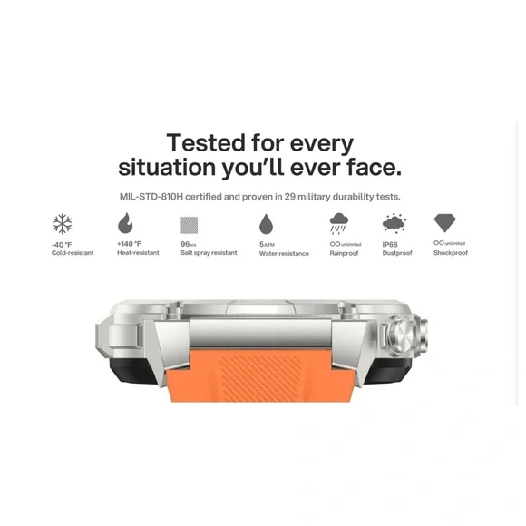 GARD Pro Ultra 3 Smartwatch - Silver and Orange